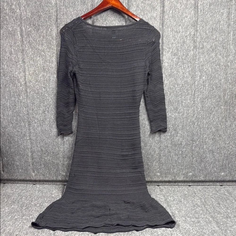 Ralph Lauren black Ribbed Sheath Dress Casual 3/4 Sleeve - Picture 5 of 5